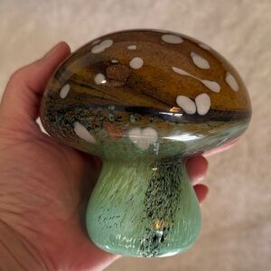 Handcrafted Glass Mushroom Ornament